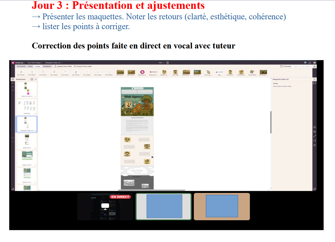 Correction maquettes